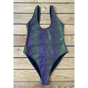 NWT PRETTY LITTLE THING Metallic 1 Piece Swimsuit